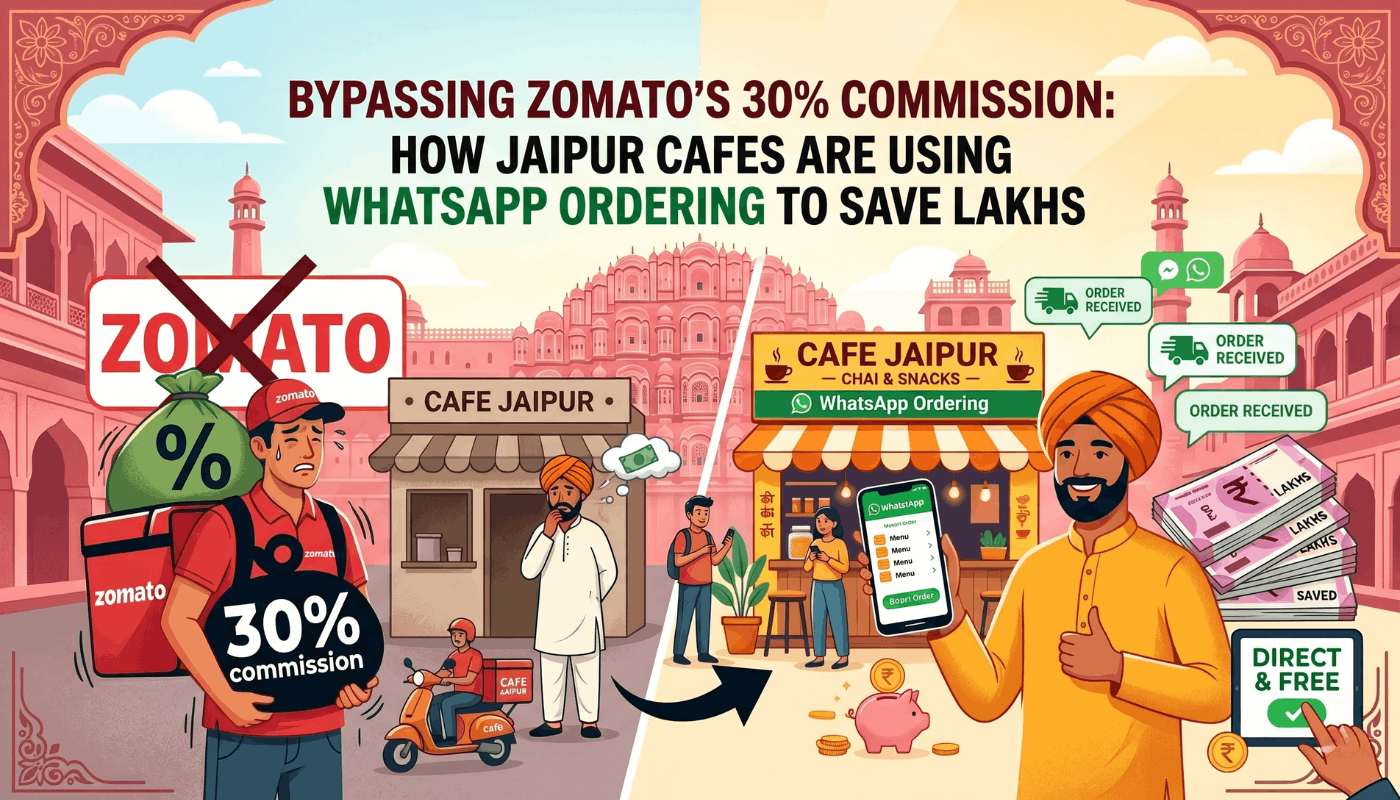Bypassing Zomato’s 30% Commission: How Jaipur Cafes Are Using WhatsApp Ordering to Save Lakhs