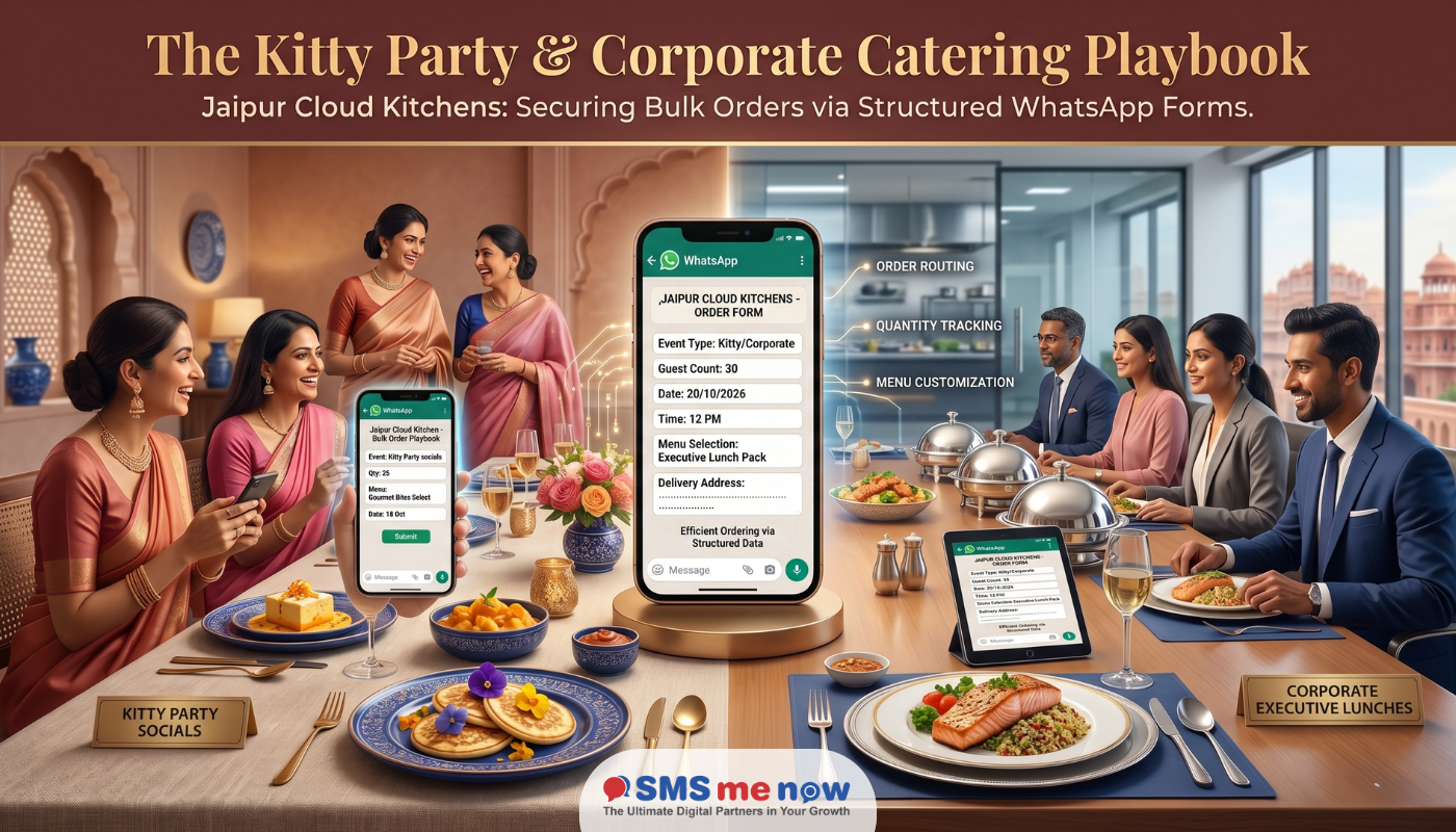 The Kitty Party & Corporate Catering Playbook: How Jaipur Cloud Kitchens Secure Bulk Orders via Structured WhatsApp Forms