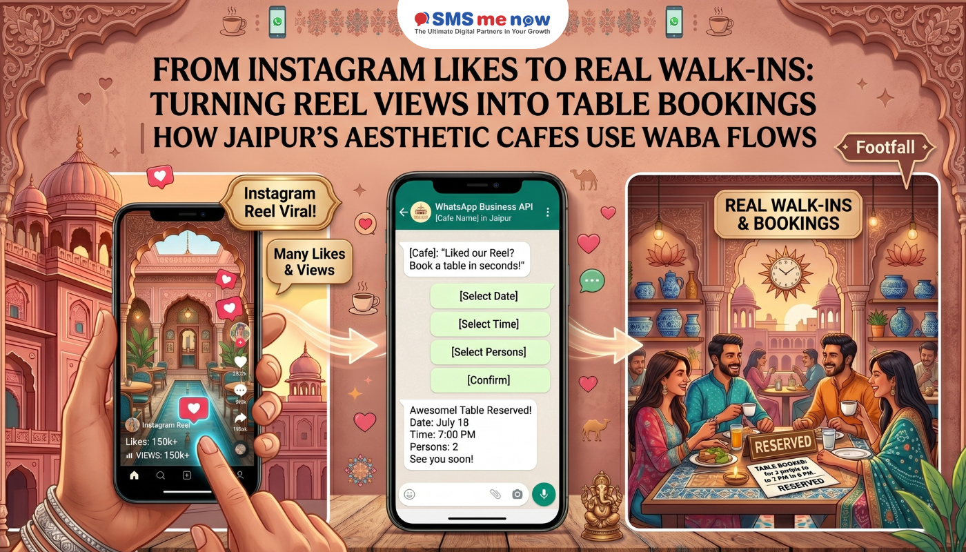 From Instagram Likes to Real Walk-ins: How Jaipur’s Aesthetic Cafes Turn Reel Views into Table Bookings via WABA Flows