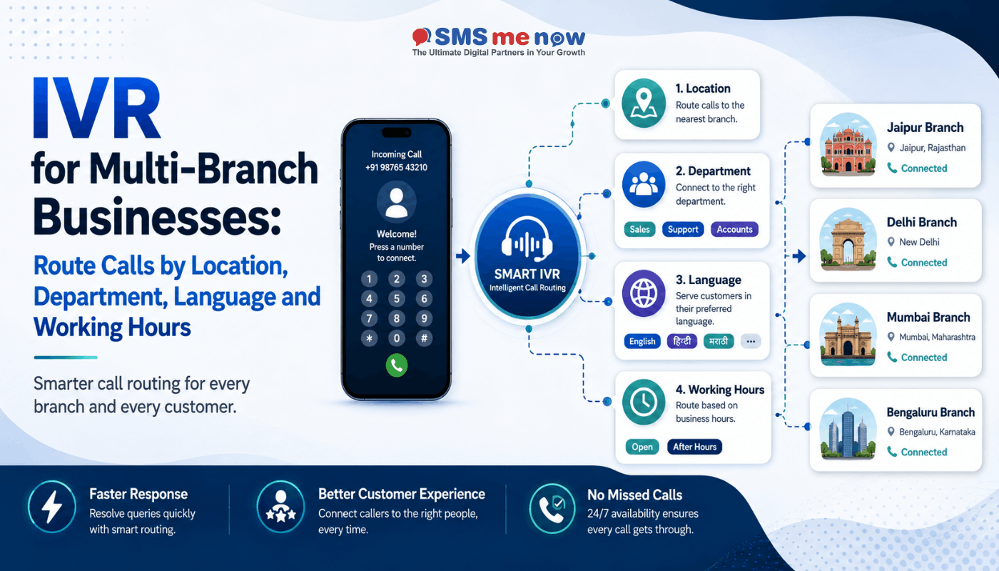 IVR for Multi-Branch Businesses: Route Calls by Location, Department, Language and Working Hours
