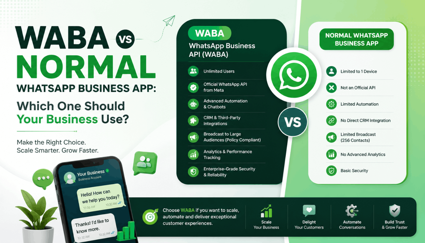 WABA vs Normal WhatsApp Business App: Which One Should Your Business Use