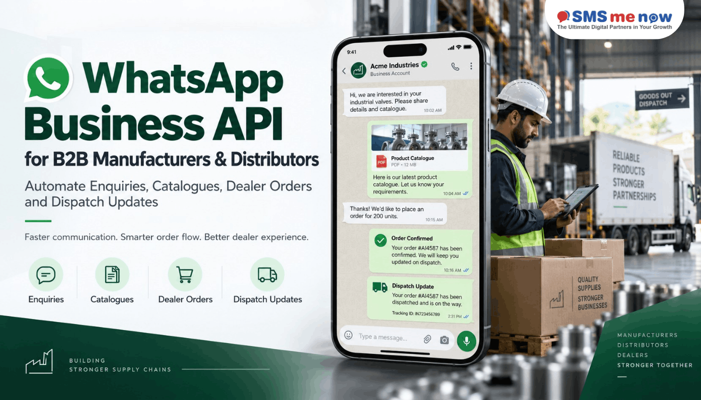 WhatsApp Business API for B2B Manufacturers & Distributors: Automate Enquiries, Catalogues, Dealer Orders and Dispatch Updates