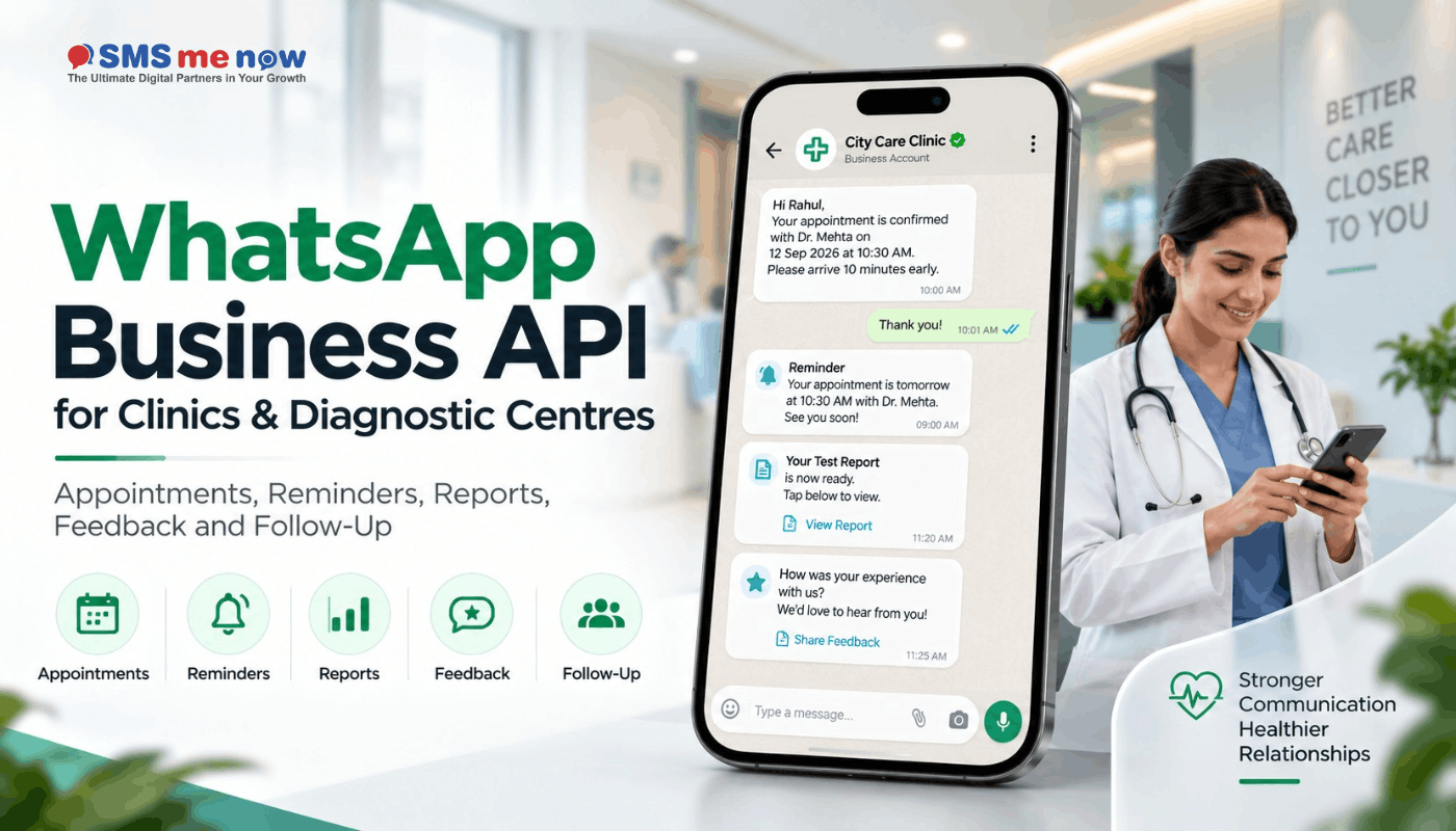 WhatsApp Business API for Clinics & Diagnostic Centres: Appointments, Reminders, Reports, Feedback and Follow-Ups